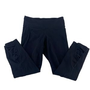 Athleta leggings size small black capri cutout workout casual gym fit